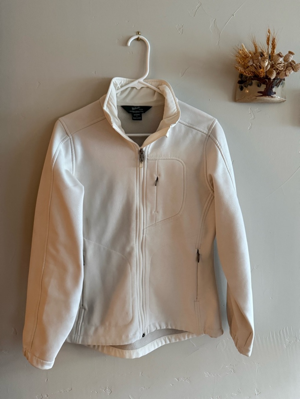 Woolrich Off-White Zip Softshell Jacket